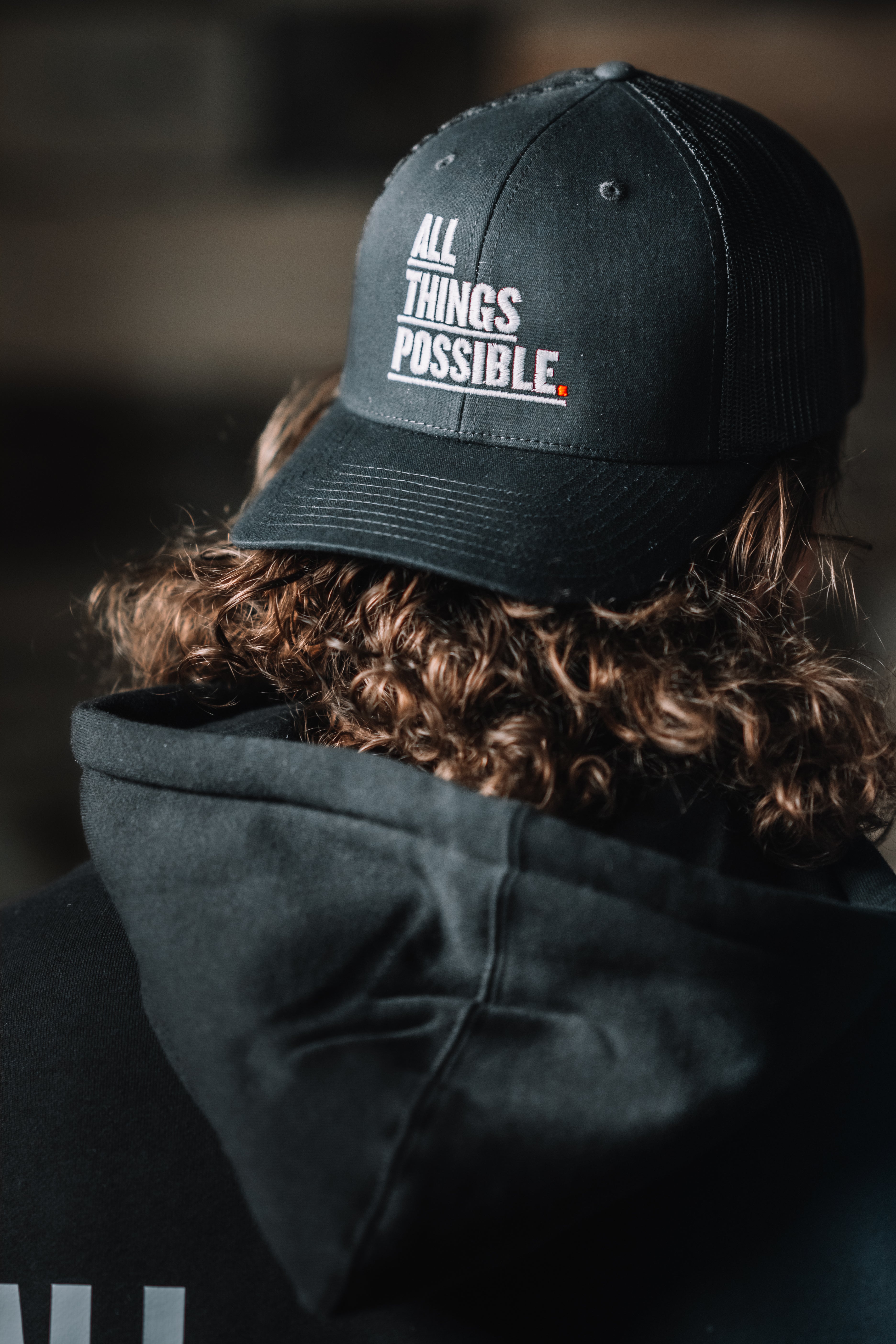 Snap Back Black Mesh Hat